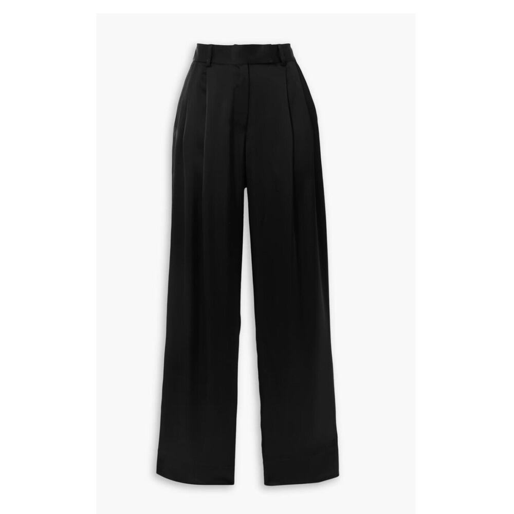 Esse Tailored Trouser Wide Leg Satin Black US6